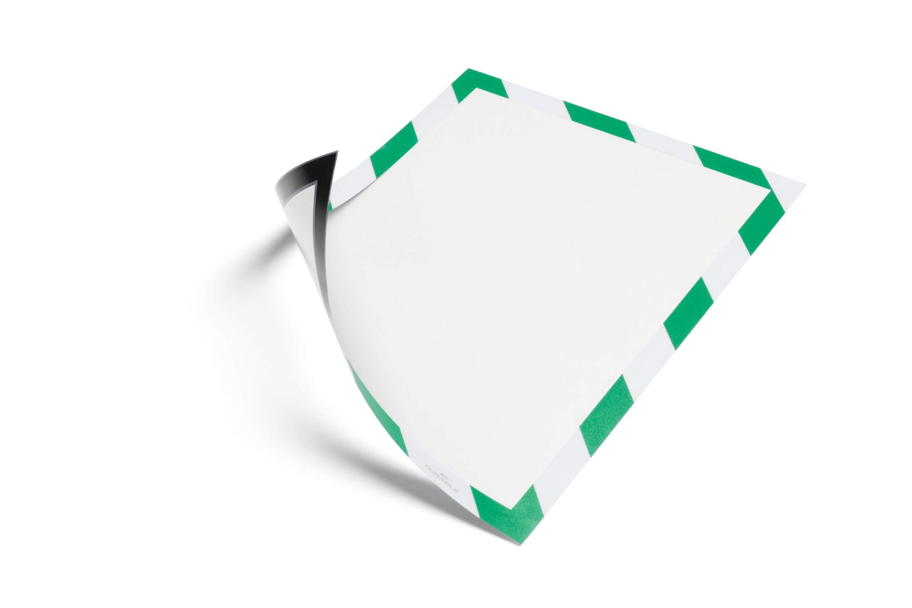 Durable DURAFRAME Magnetic Signage Hazard Frame | 5 Pack | A4 Green & White
