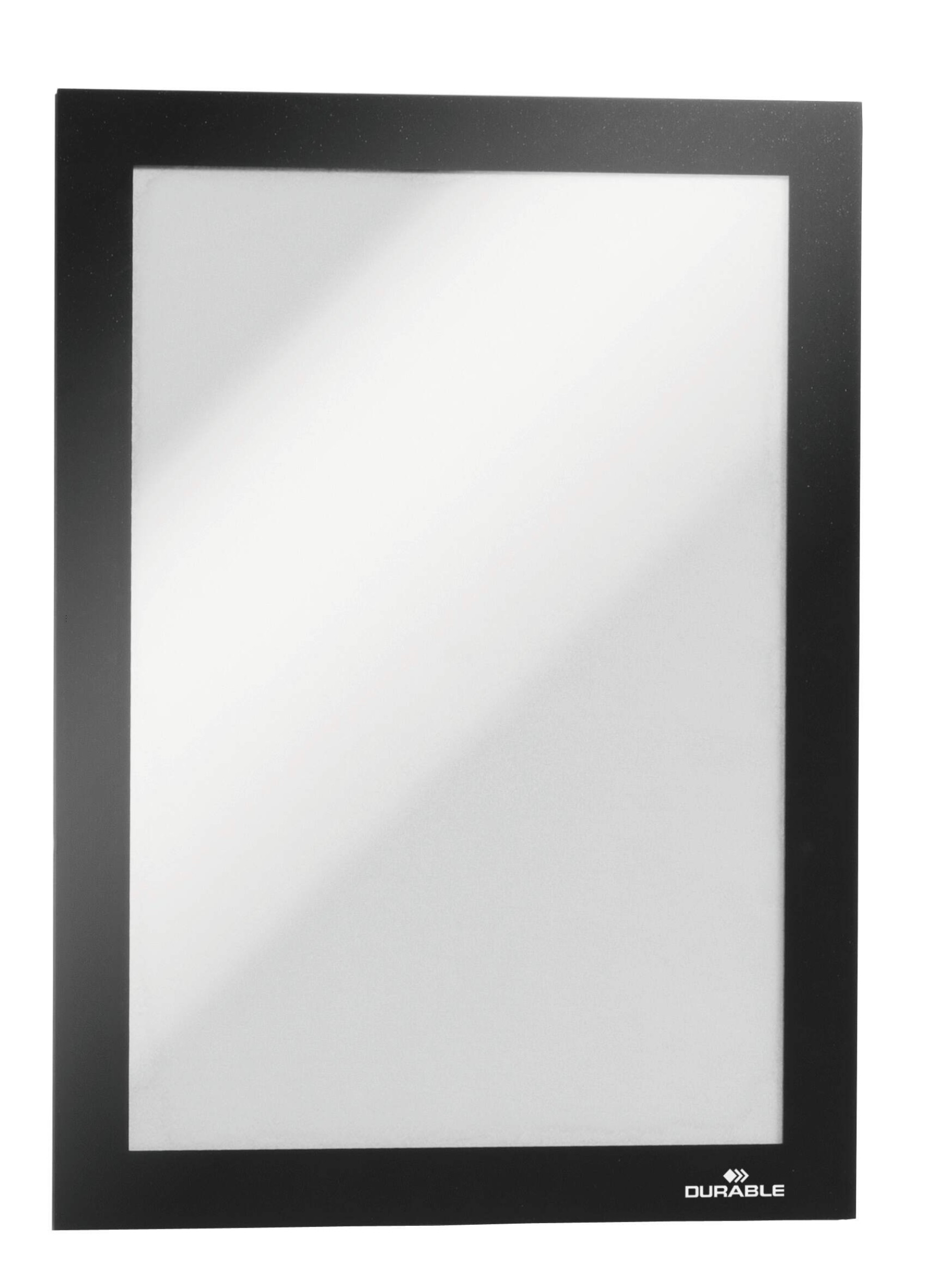 Durable DURAFRAME Magnetic Document Signage Frame for Metal | 5 Pack | A5 Black