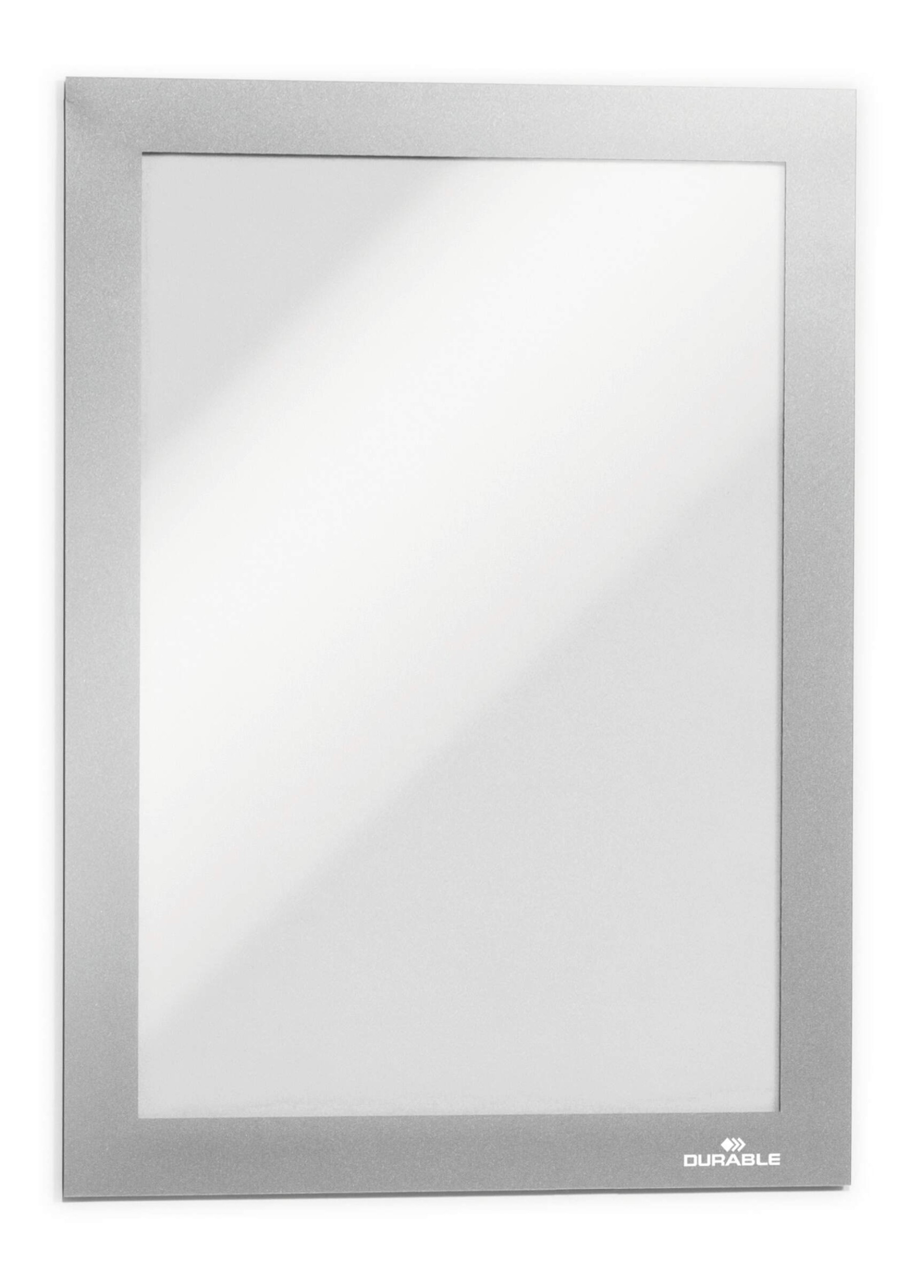 Durable DURAFRAME Magnetic Document Signage Frame for Metal | 5 Pack | A5 Silver