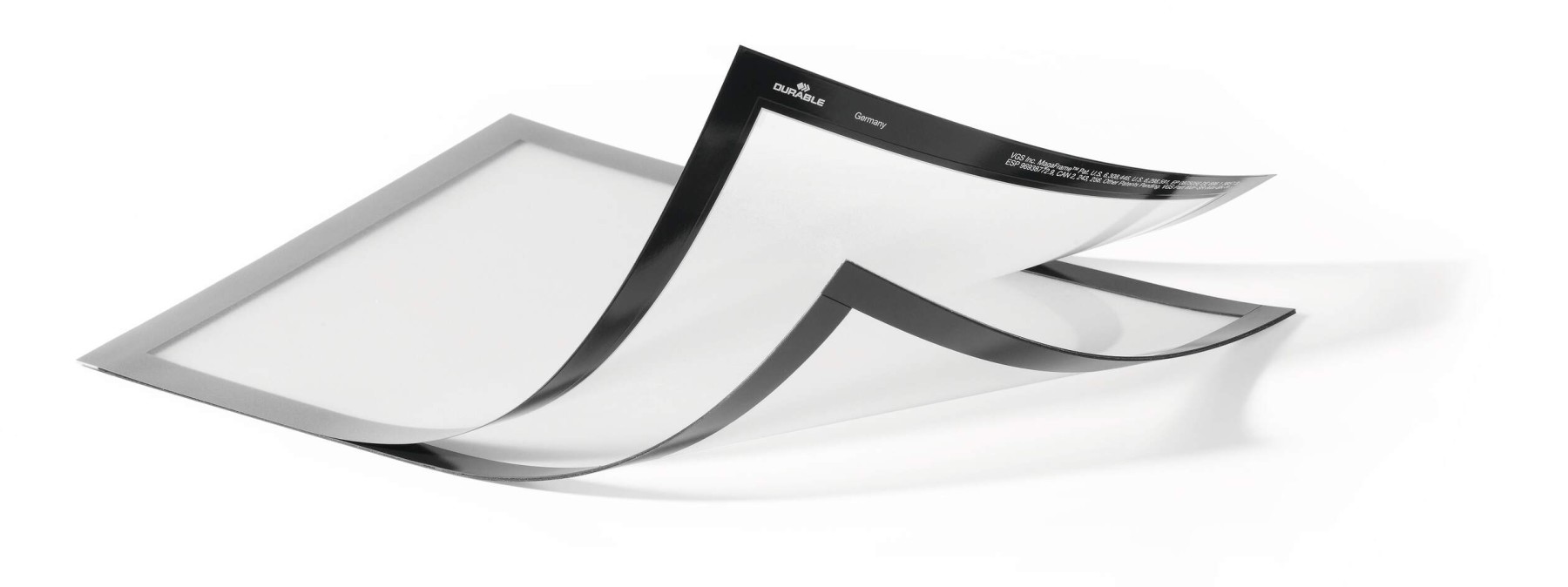 Durable DURAFRAME Magnetic Plus Document Display Frame | 2 Pack | A4 Silver