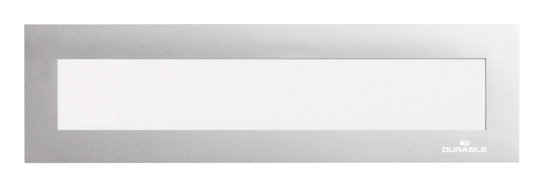 Durable DURAFRAME TOP Magnetic Signage Title Frame for A4 | 5 Pack | Silver