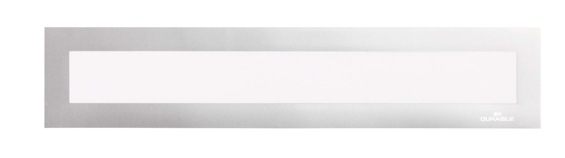 Durable DURAFRAME TOP Magnetic Signage Title Frame for A3 | 5 Pack | Silver