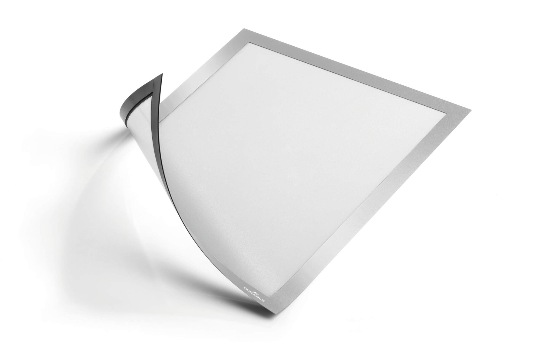 Durable DURAFRAME Magnetic Document Signage Frame for Metal | A4 Silver