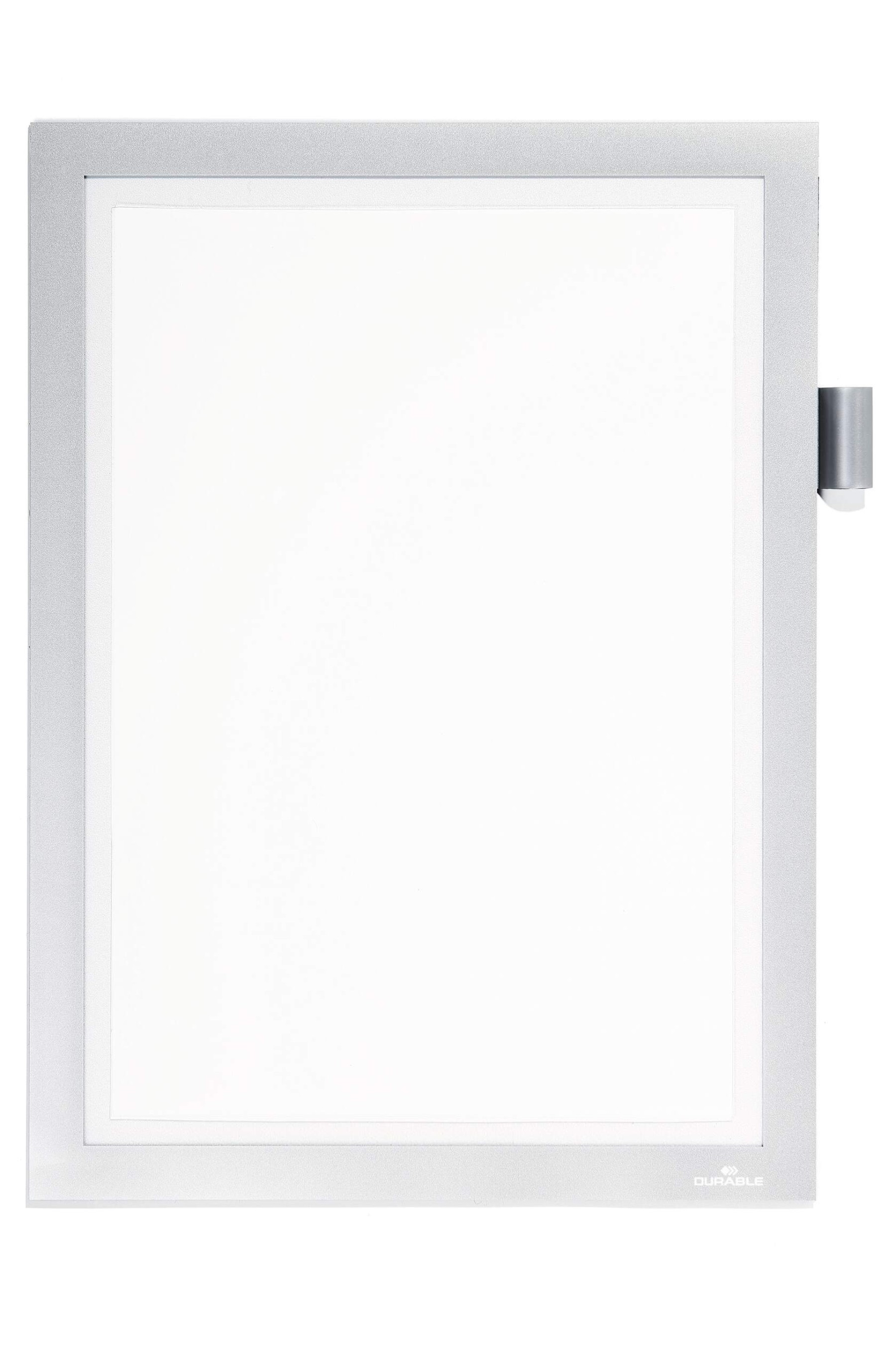 Durable DURAFRAME NOTE Magnetic Document Frame for Metal | A4 Silver