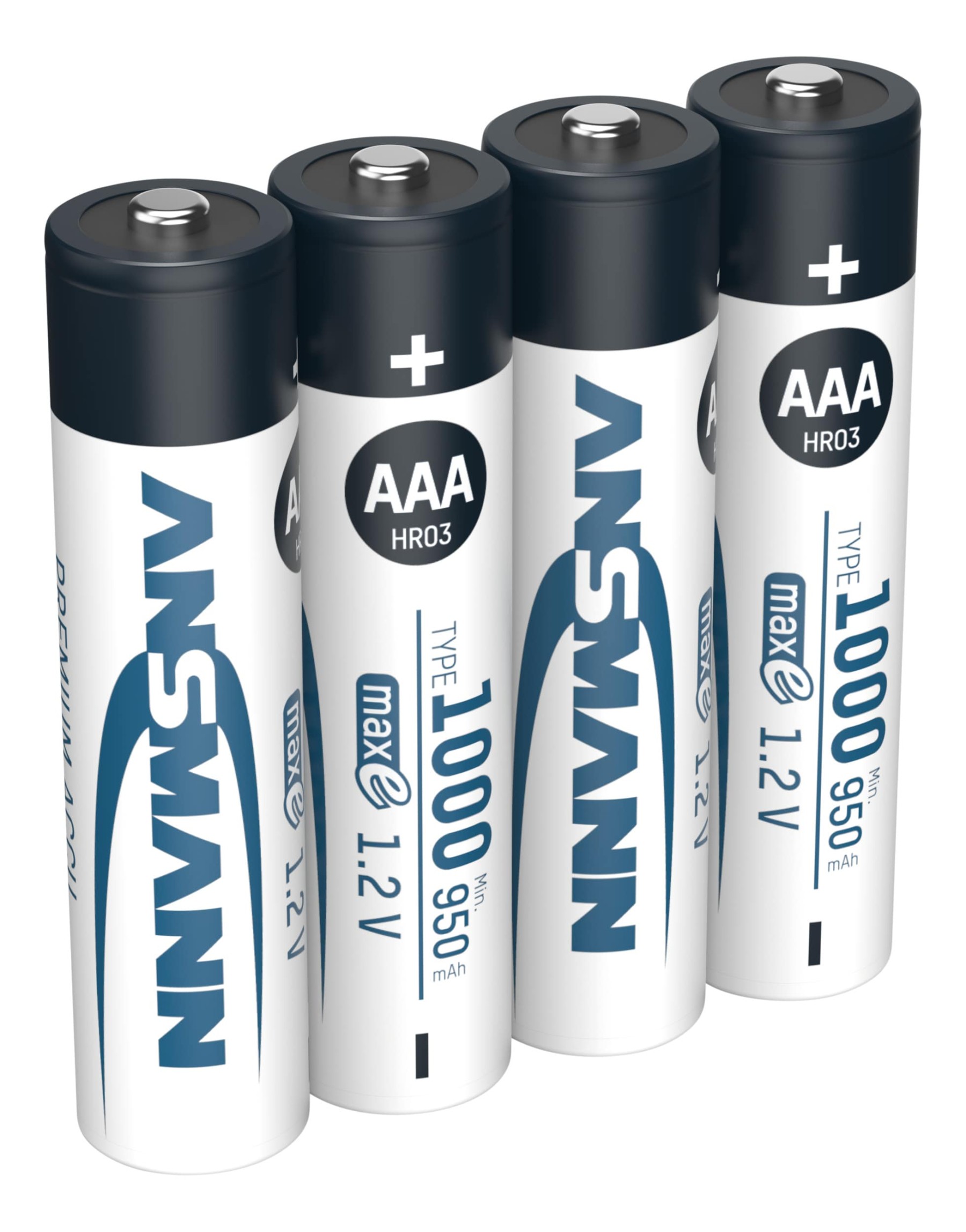 AAA NiMH 1000mAh Pack of 4