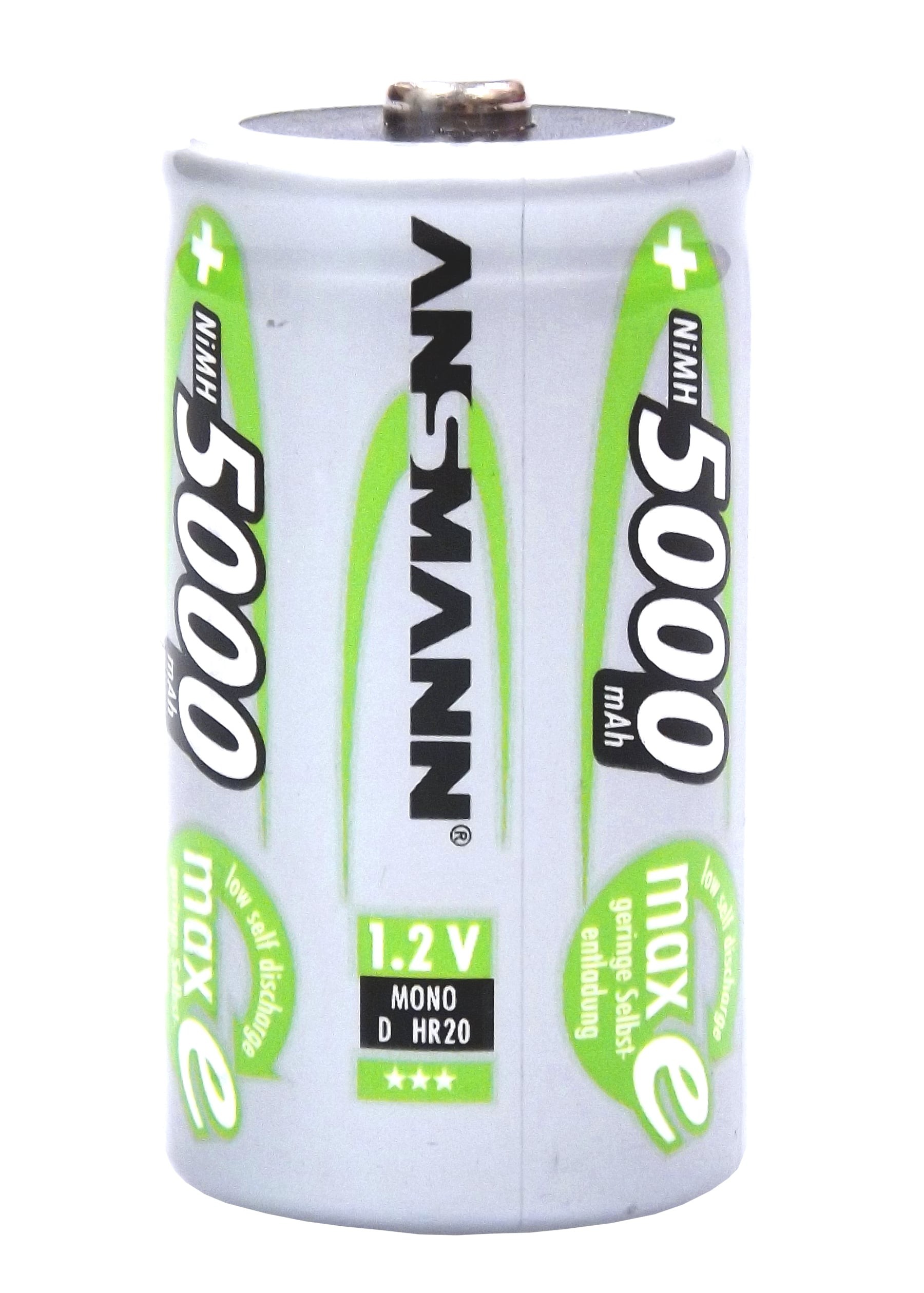 D NiMH 5000mAh Pack of 2