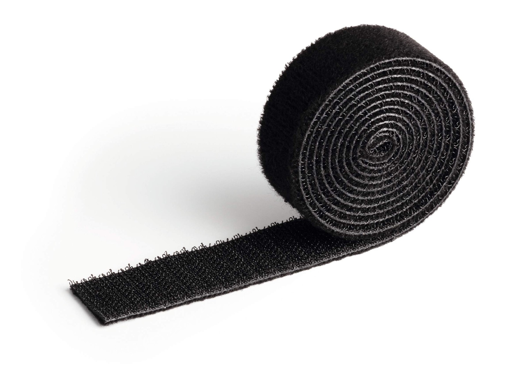 Durable CAVOLINE Hook and Loop Tape Cable Straps Roll Ties | 100 x 2cm Black