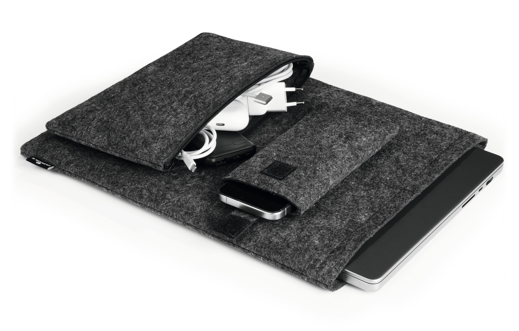 Durable Recycled Felt Laptop MacBook Bag Case Sleeve | 16.4 | Charcoal