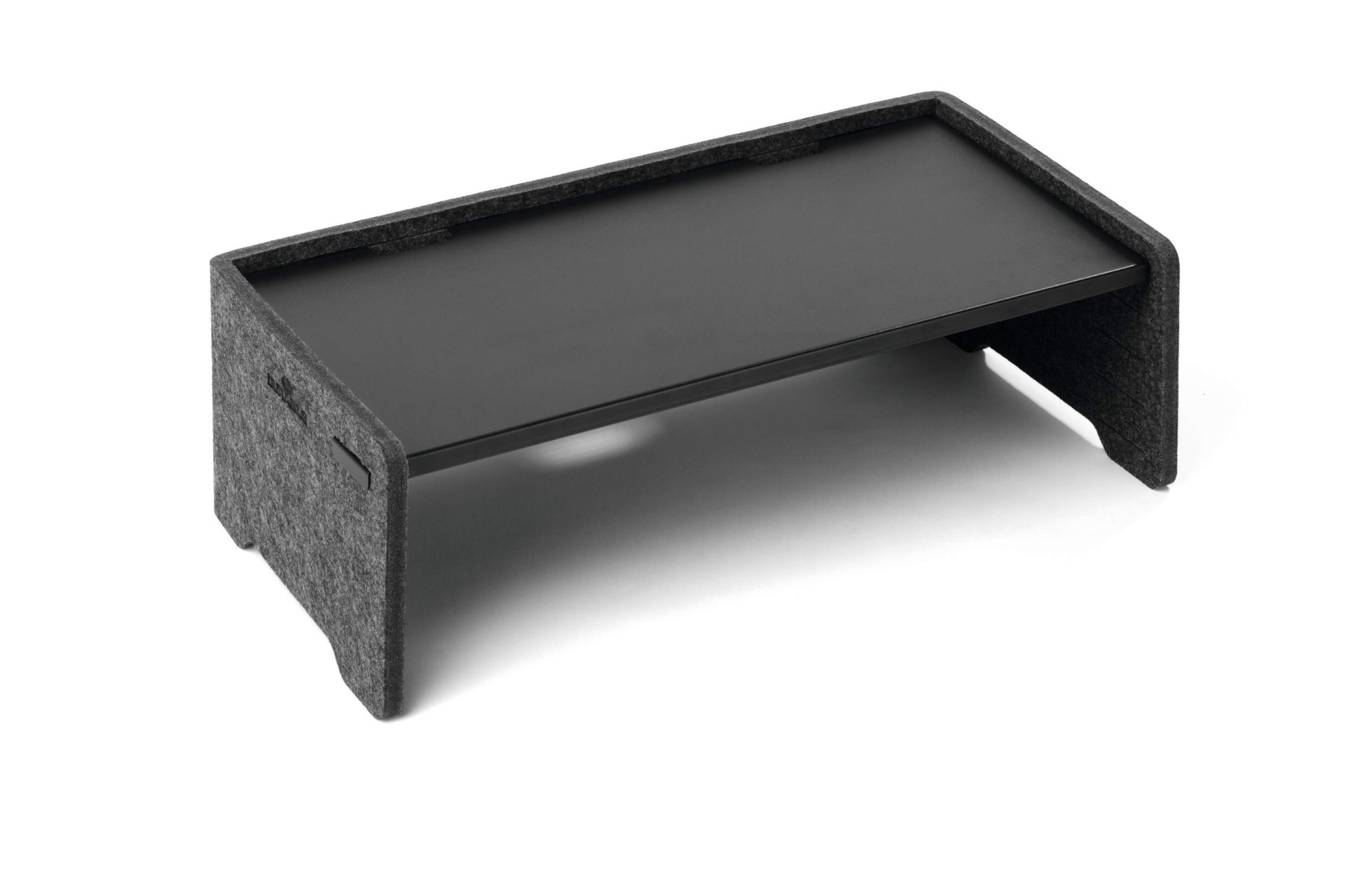 Durable Premium Felt Monitor Riser Laptop Stand | Adjustable Shelf | Charcoal