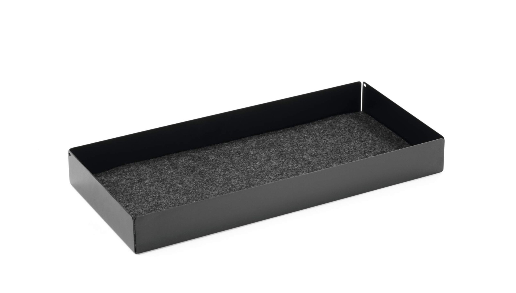 Durable Felt Lined Metal Drawer for Monitor Riser Stand | 47 x 22cm Charcoal