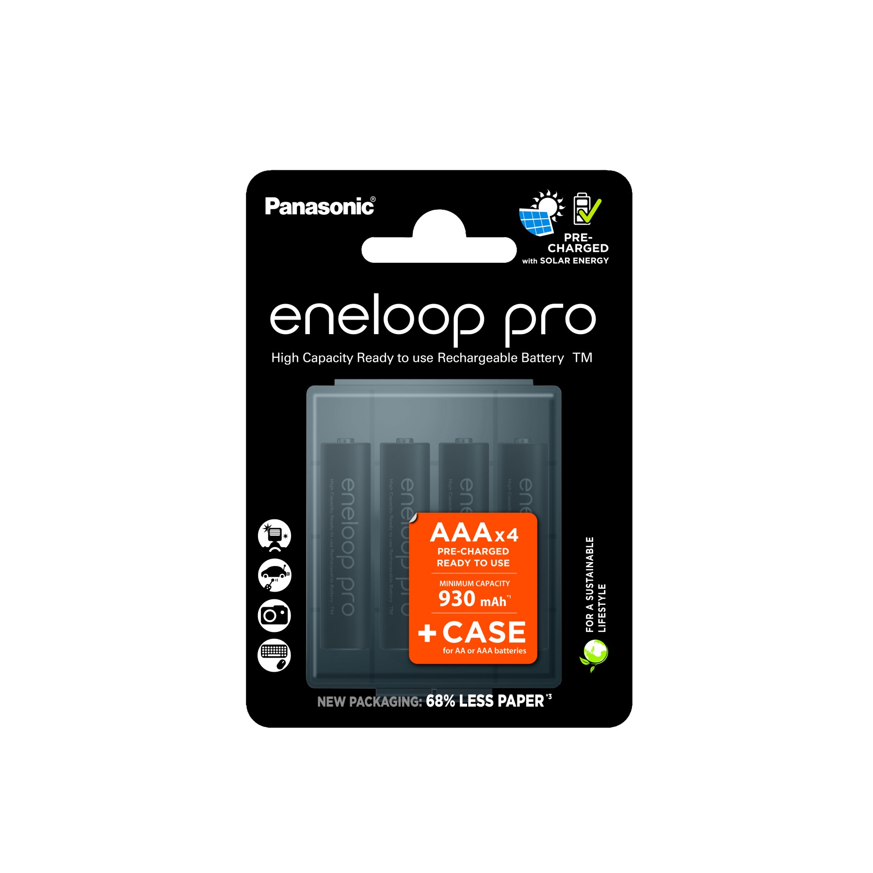 PK4 Eneloop Pro AAA 930 mAh + case