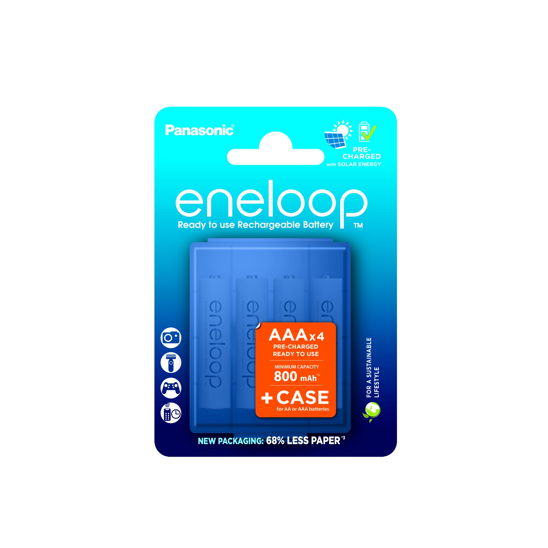 PK4 Eneloop Standard AAA 800 mAh + case