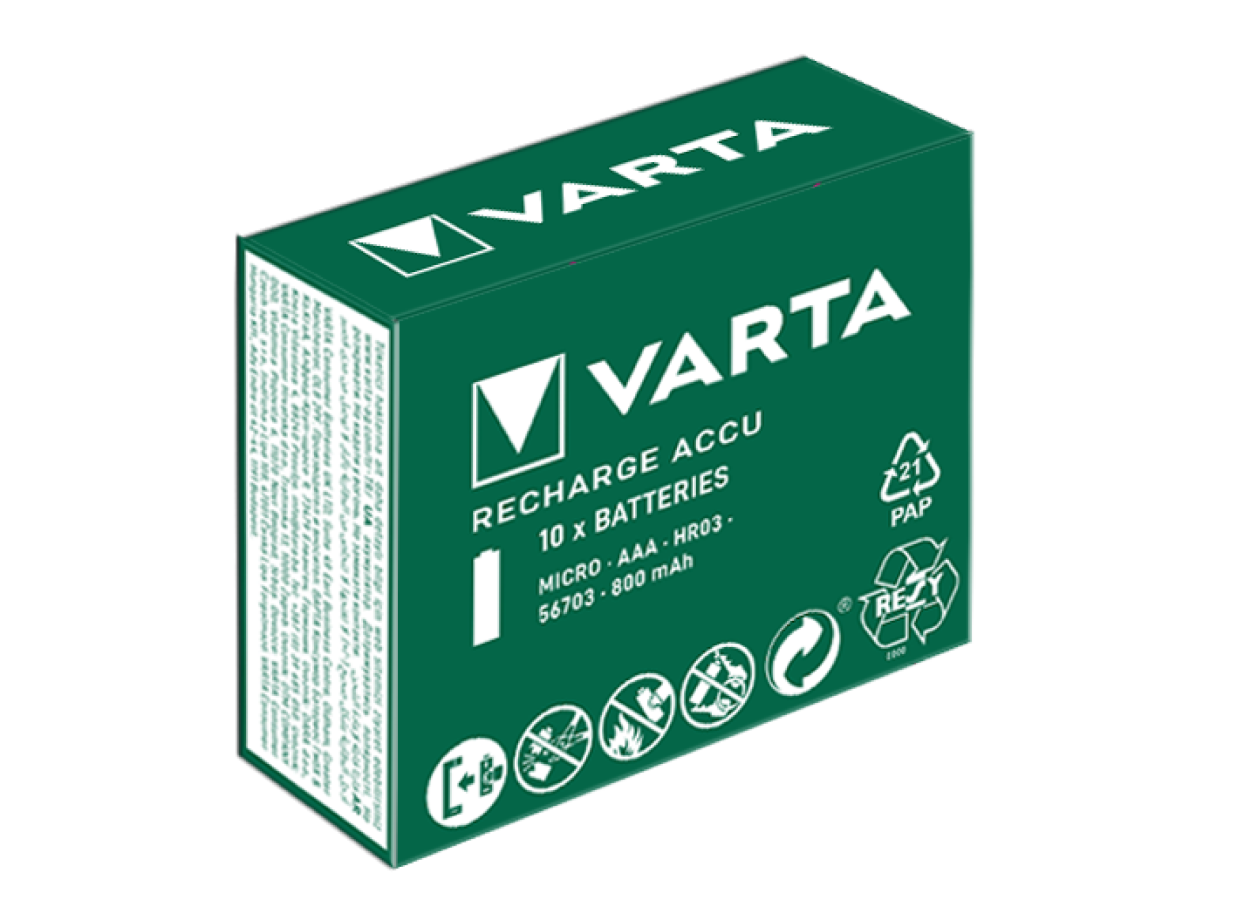 VARTA Rechargeable Batteries Power AAA 800mAh OEM