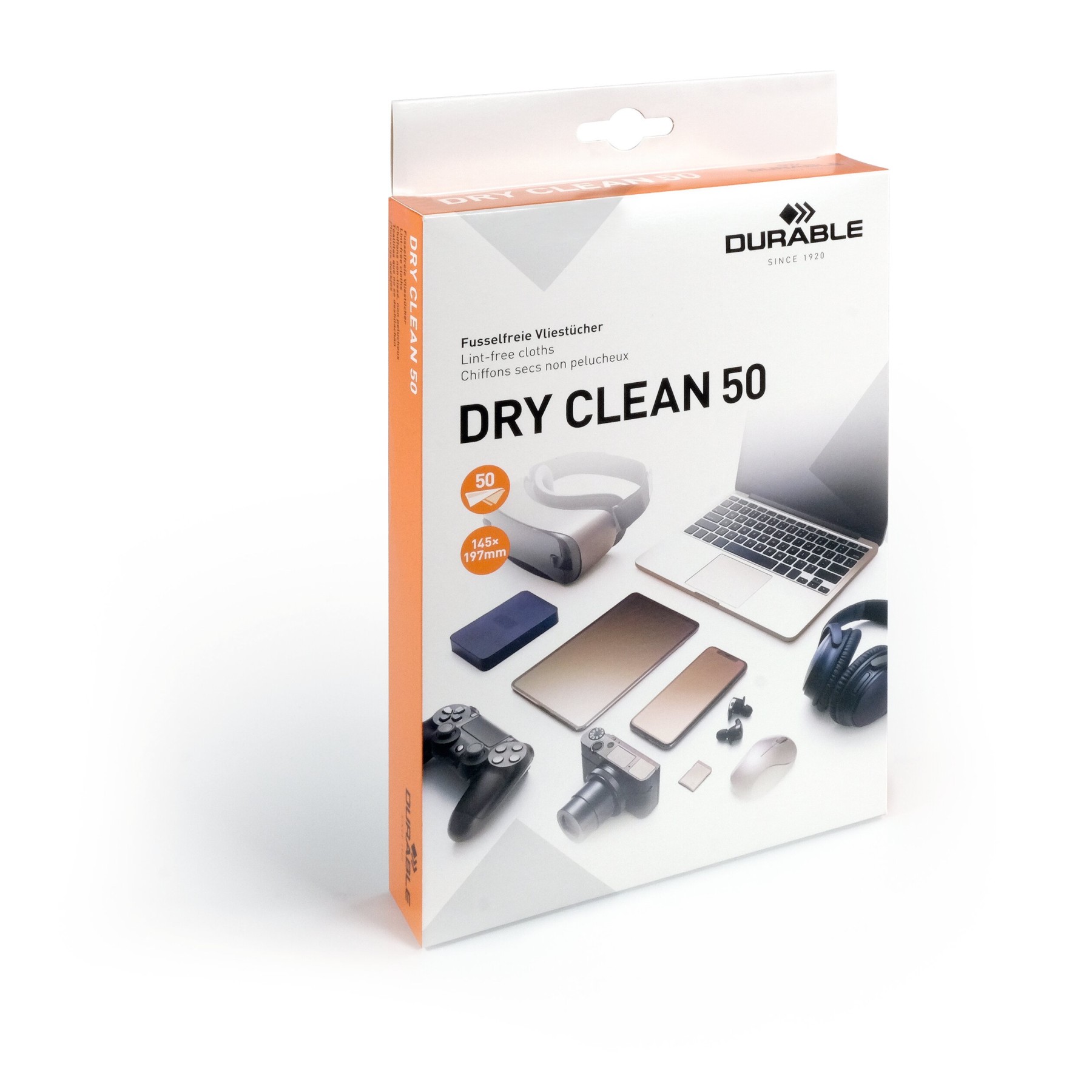 Durable Absorbent Dry Phone Cleaning Wipes | 50 Biodegradable Sachets