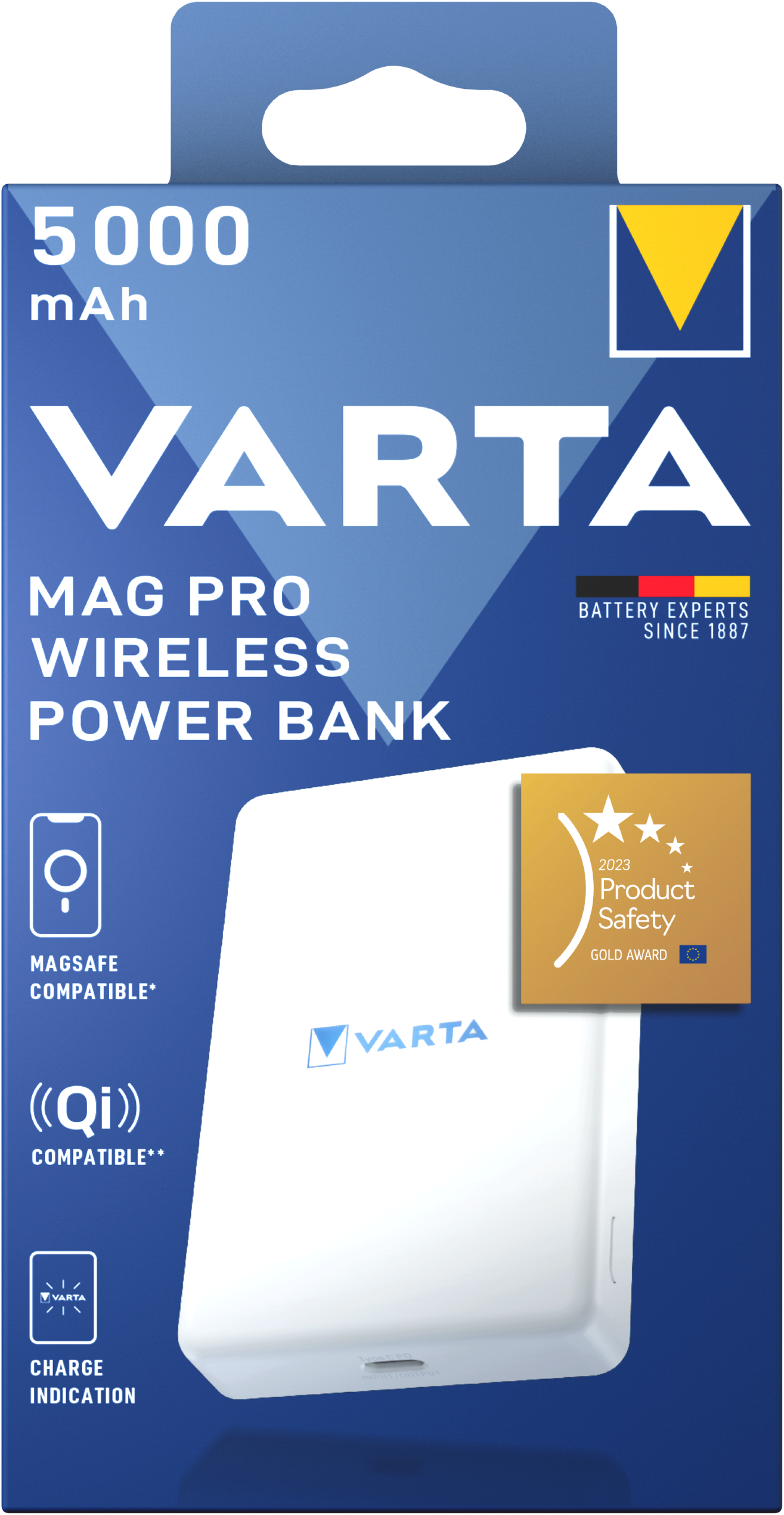 VARTA Powerbank Mag Pro Wireless 5000 mAh White 