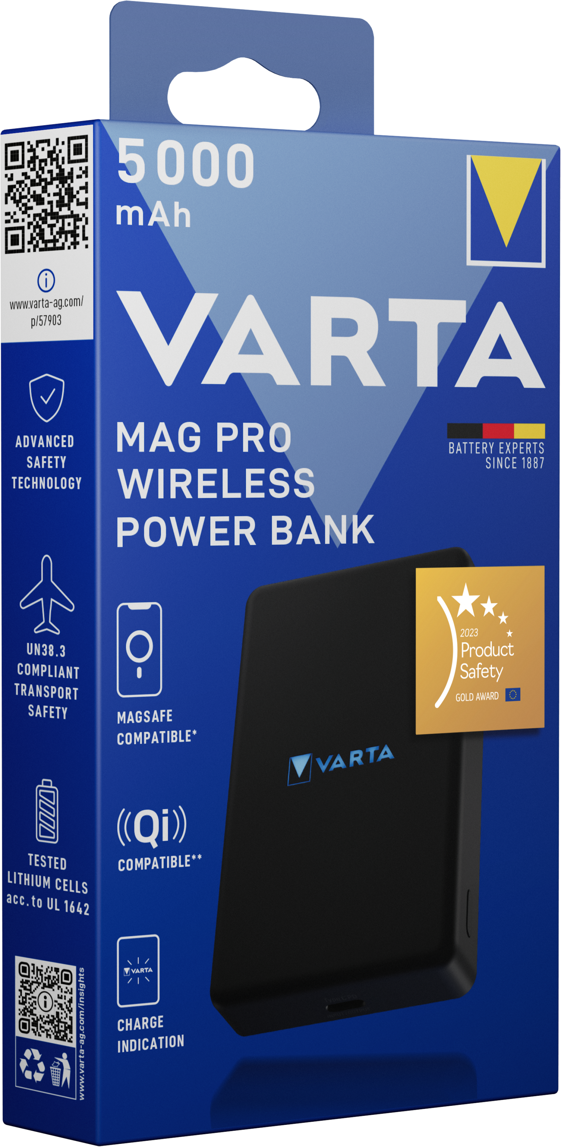 VARTA Powerbank Mag Pro Wireless 5000 mAh Black 