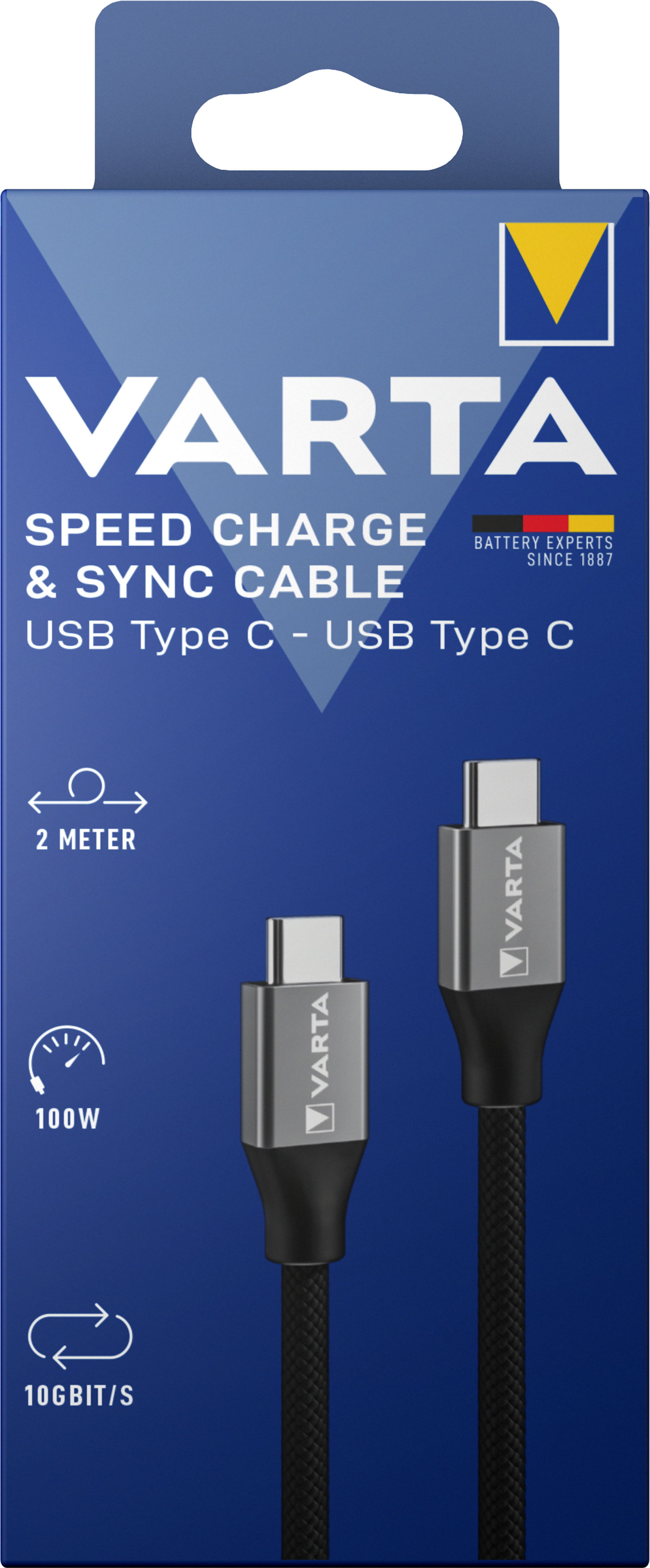 VARTA Sync&Charge Cable USB Type C - USB Type C 2m