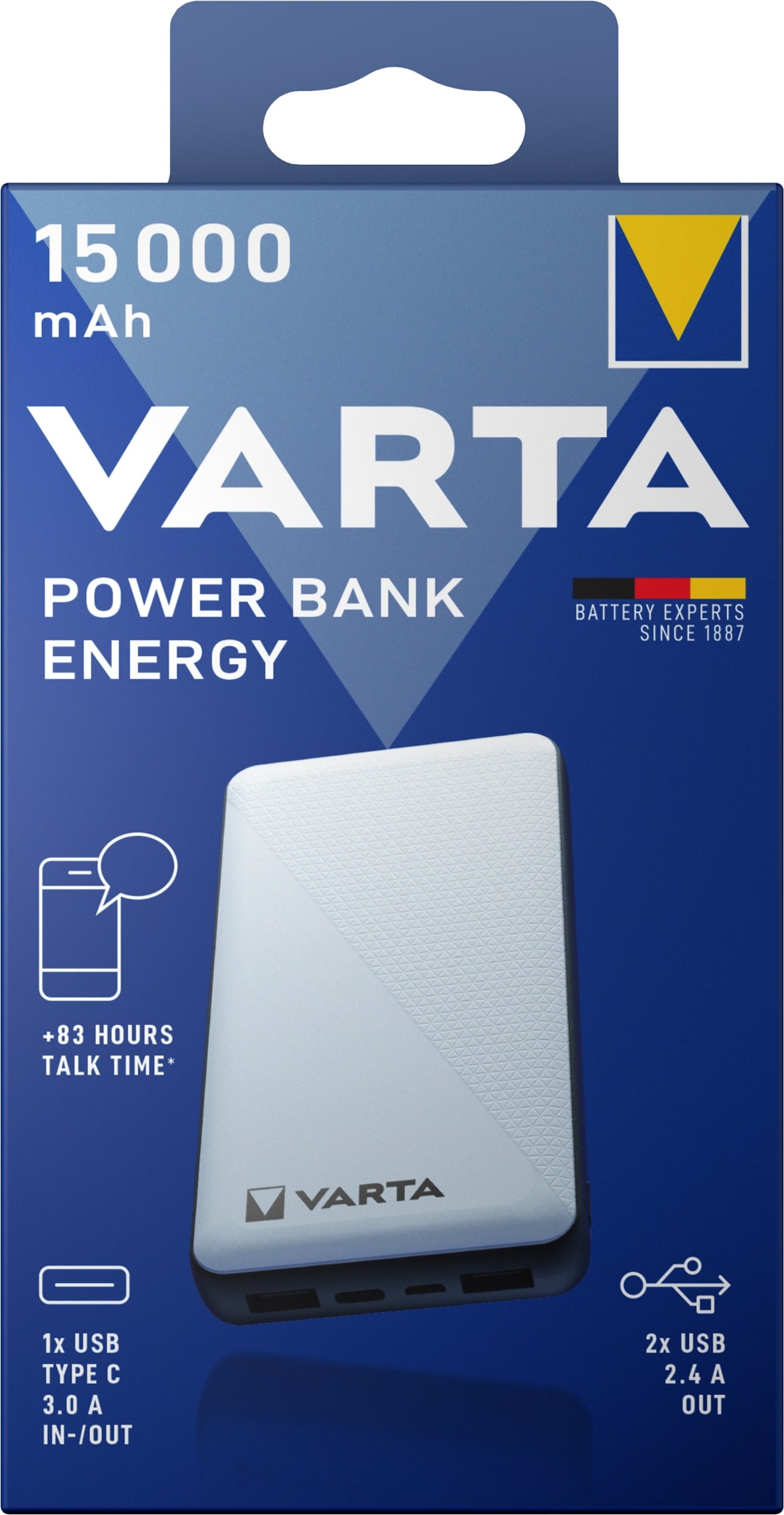 VARTA 15,000mAh Power Bank 