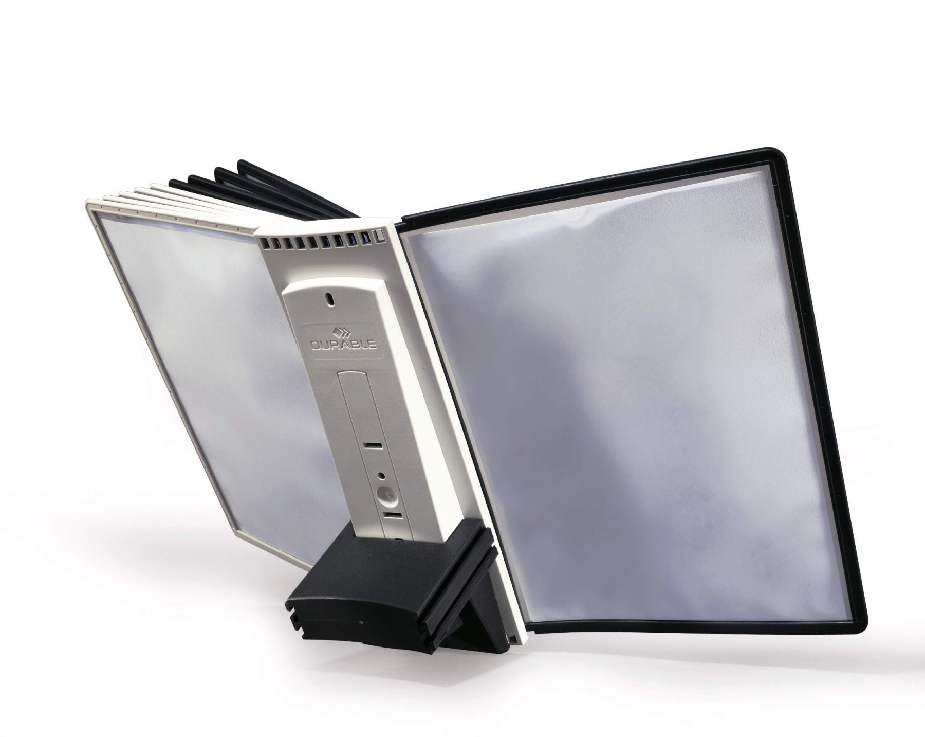 Durable SHERPA TABLE Extension Set | Module and 10 Panels | A4 Black & Grey