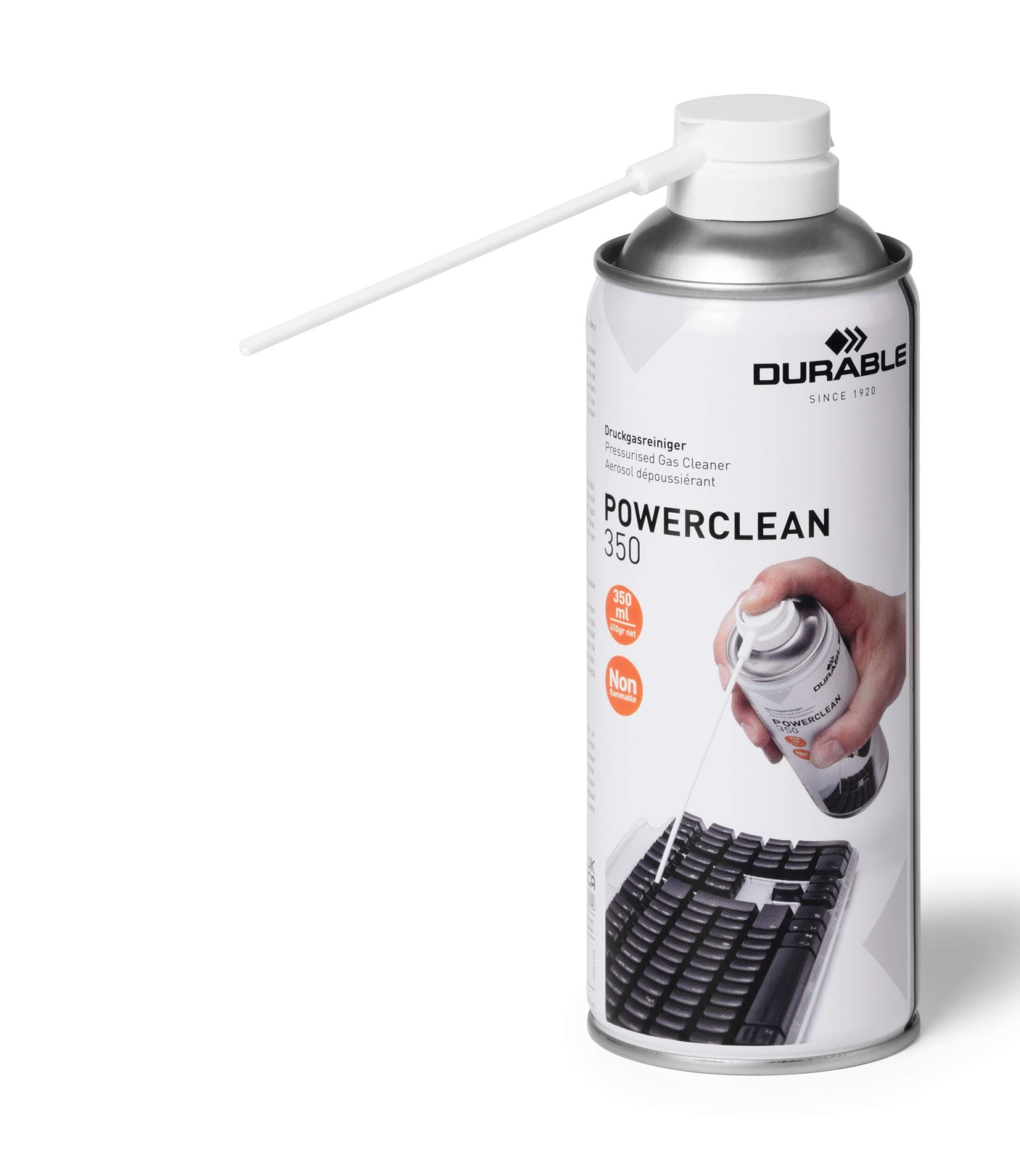 Durable POWERCLEAN Non-Flammable Compressed Air Duster PC Cleaner Can | 350ml