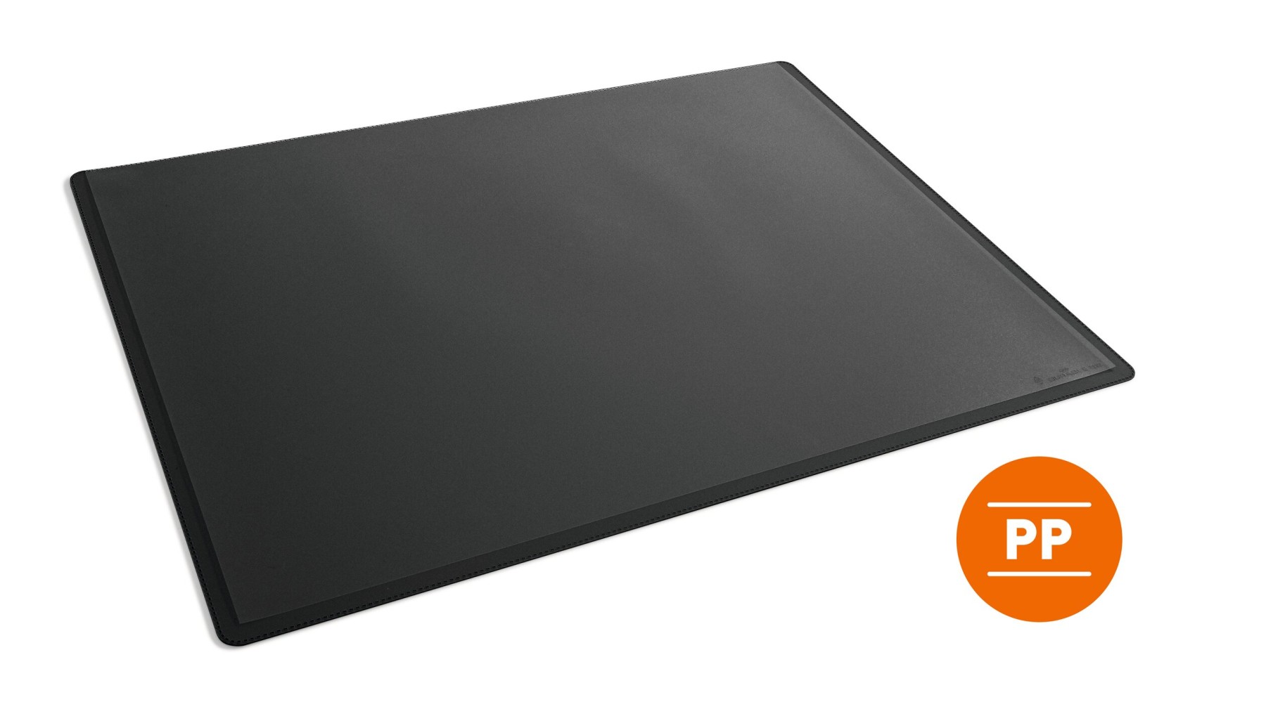 Durable Clear Overlay Non-Slip Desk Mat Notes Protector Pad | 53x40 cm | Black