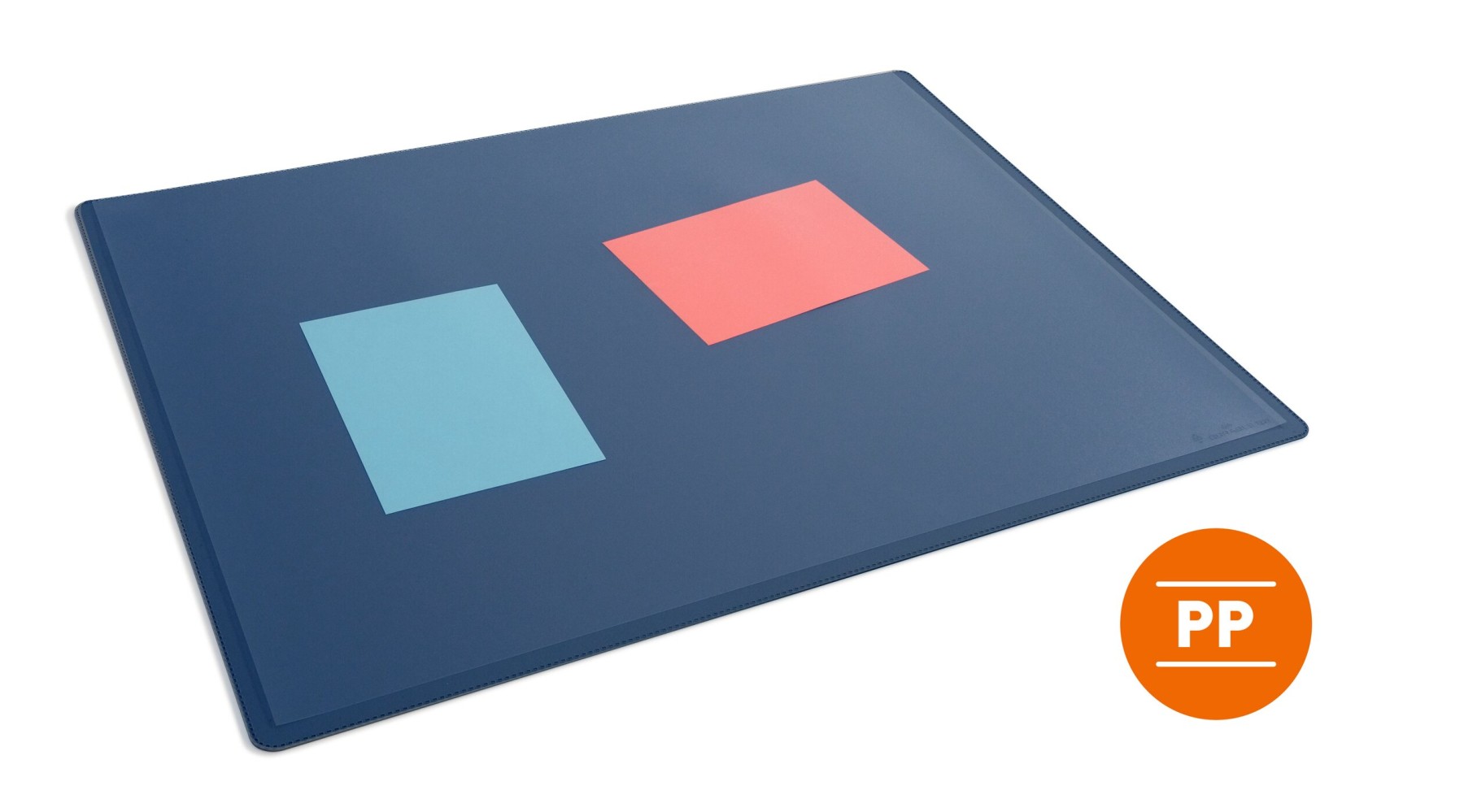 Durable Clear Overlay Non-Slip Desk Mat Notes Protector Pad | 65x50 cm | Blue