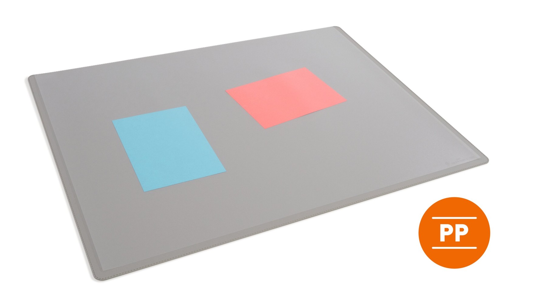 Durable Clear Overlay Non-Slip Desk Mat Notes Protector Pad | 65x50 cm | Grey