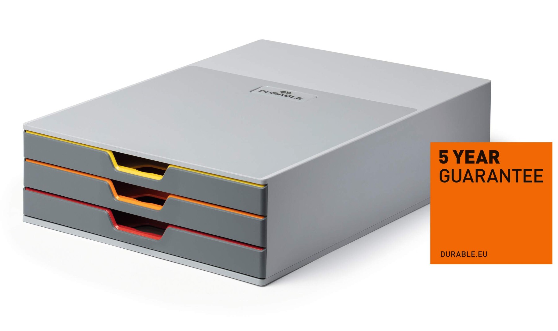 Durable VARICOLOR Desktop Organiser 3 Drawer Colour Coded Modular Storage | A4+