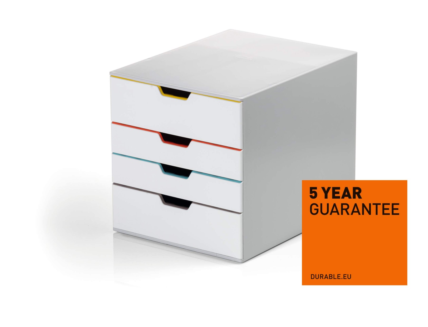 Durable VARICOLOR MIX Desktop Organiser 4 Drawer Colour Coded Storage | A4+