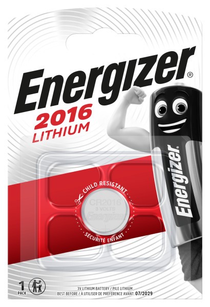 Energizer Lithium CR2016 Coin Cell Pack of 1