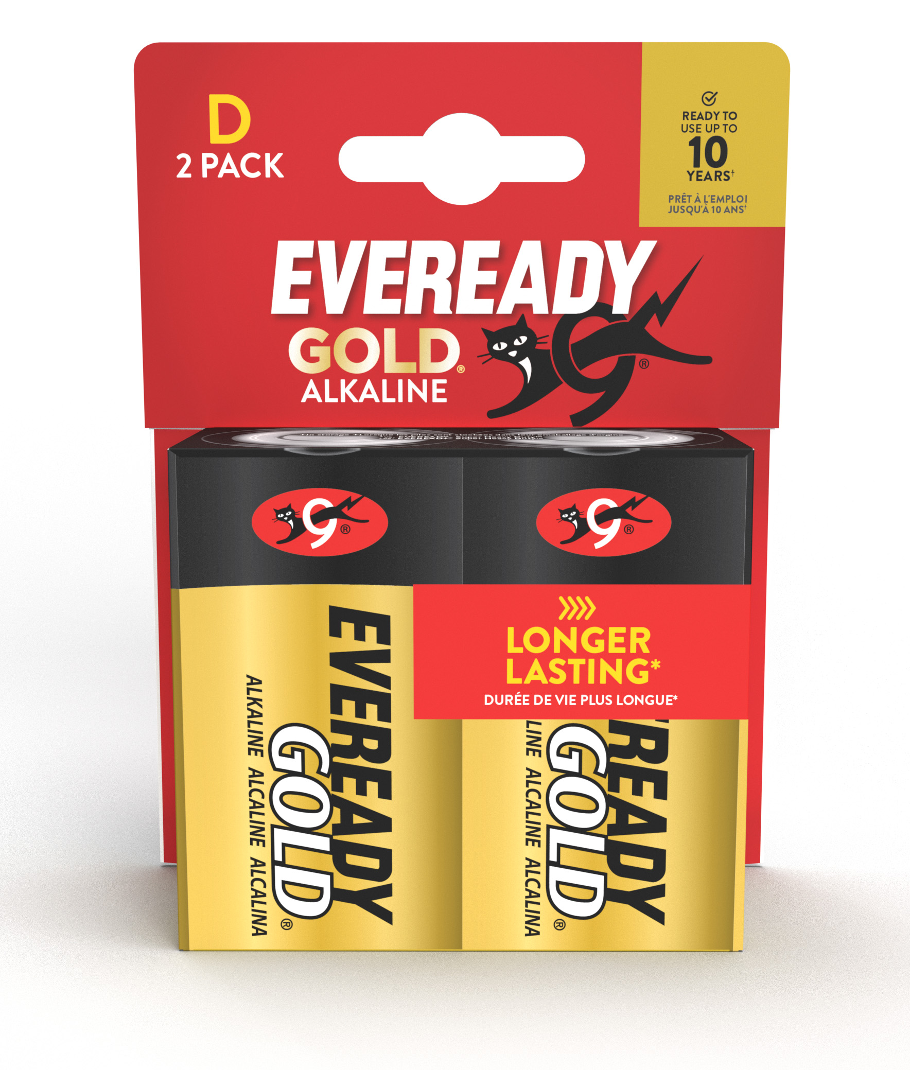 Eveready Gold Alkaline D Battery Pack of 2