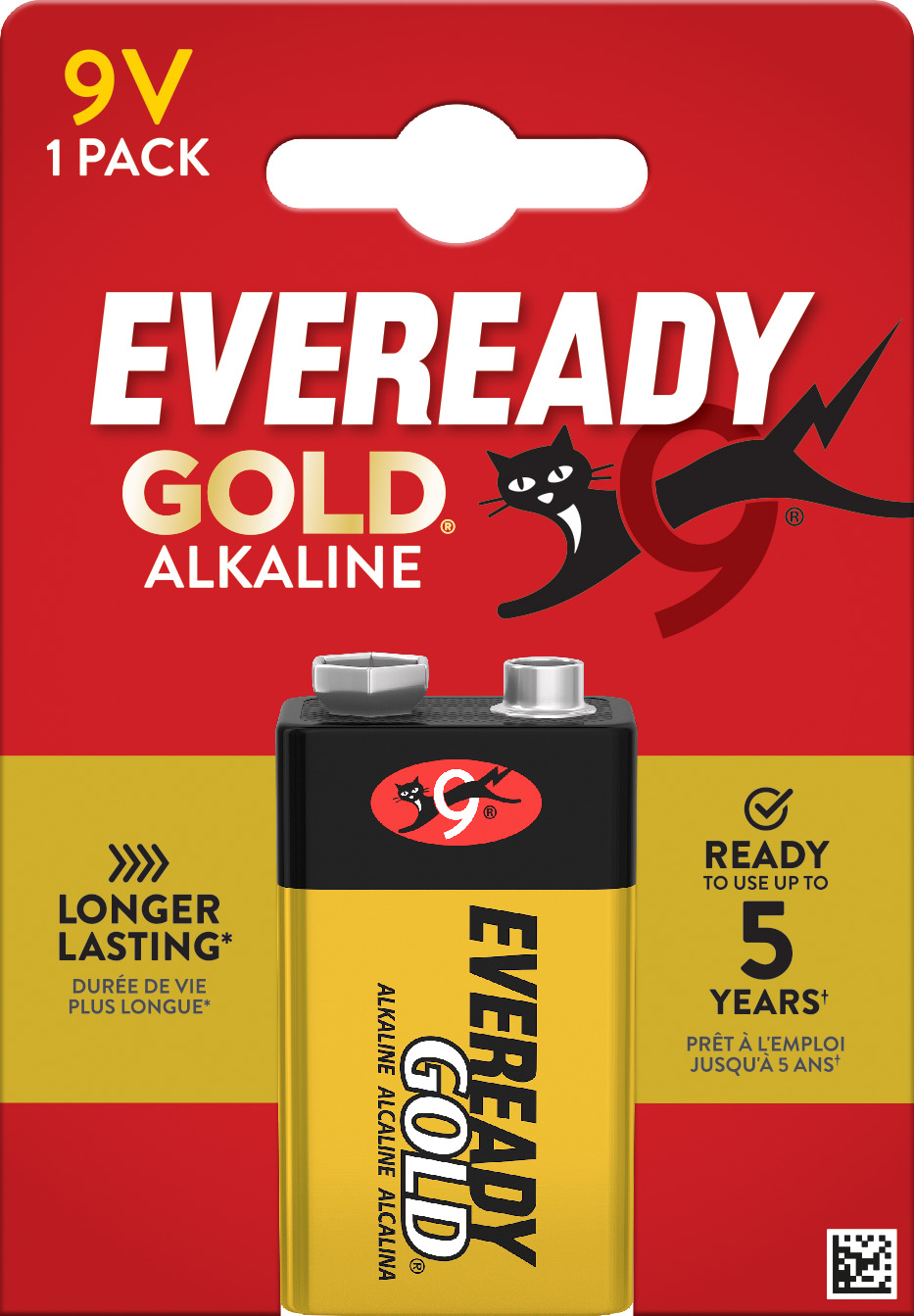 Eveready Gold Alkaline 9V Battery Pack of 1