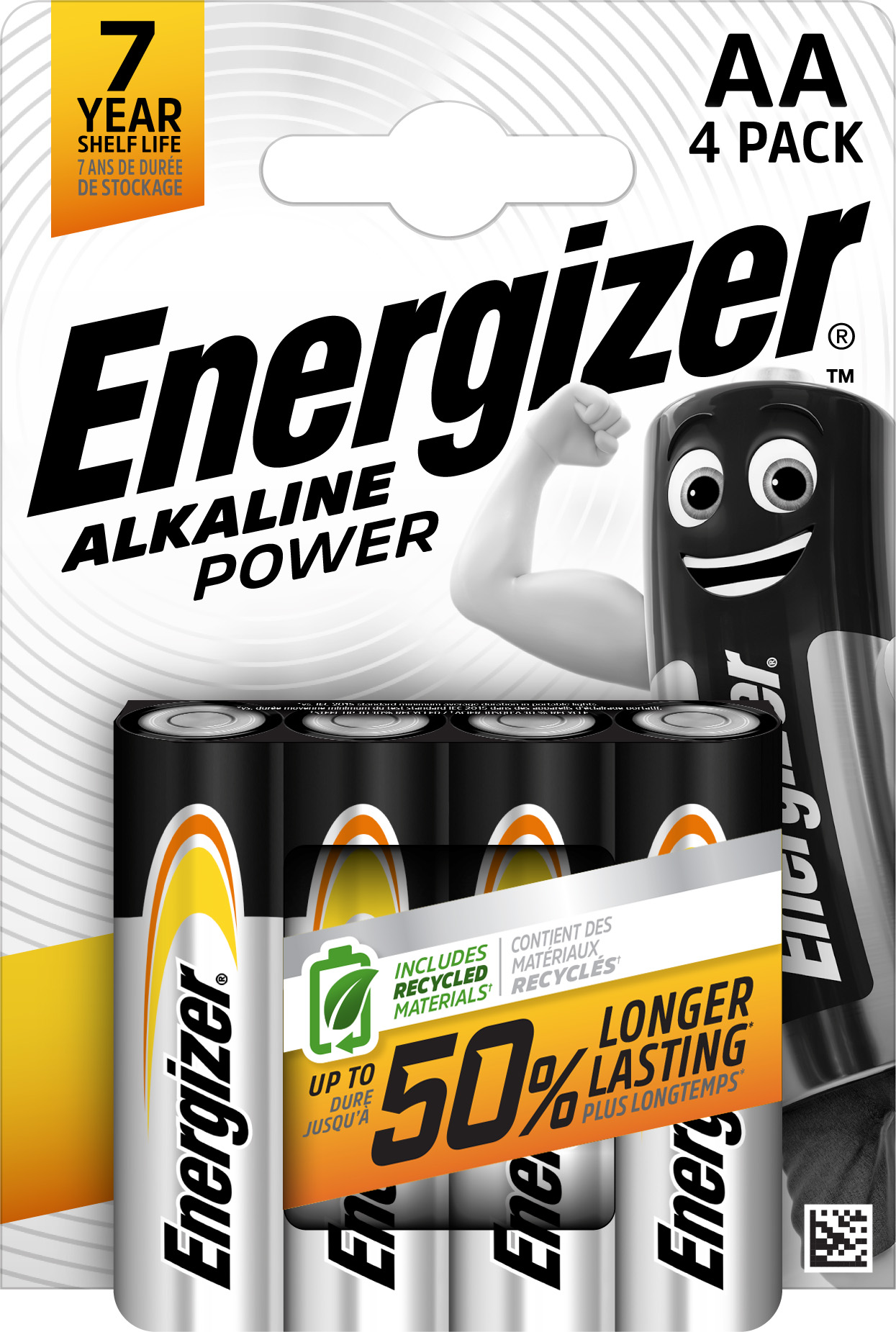 Energizer Power Alkaline AA Battery Pack of 4