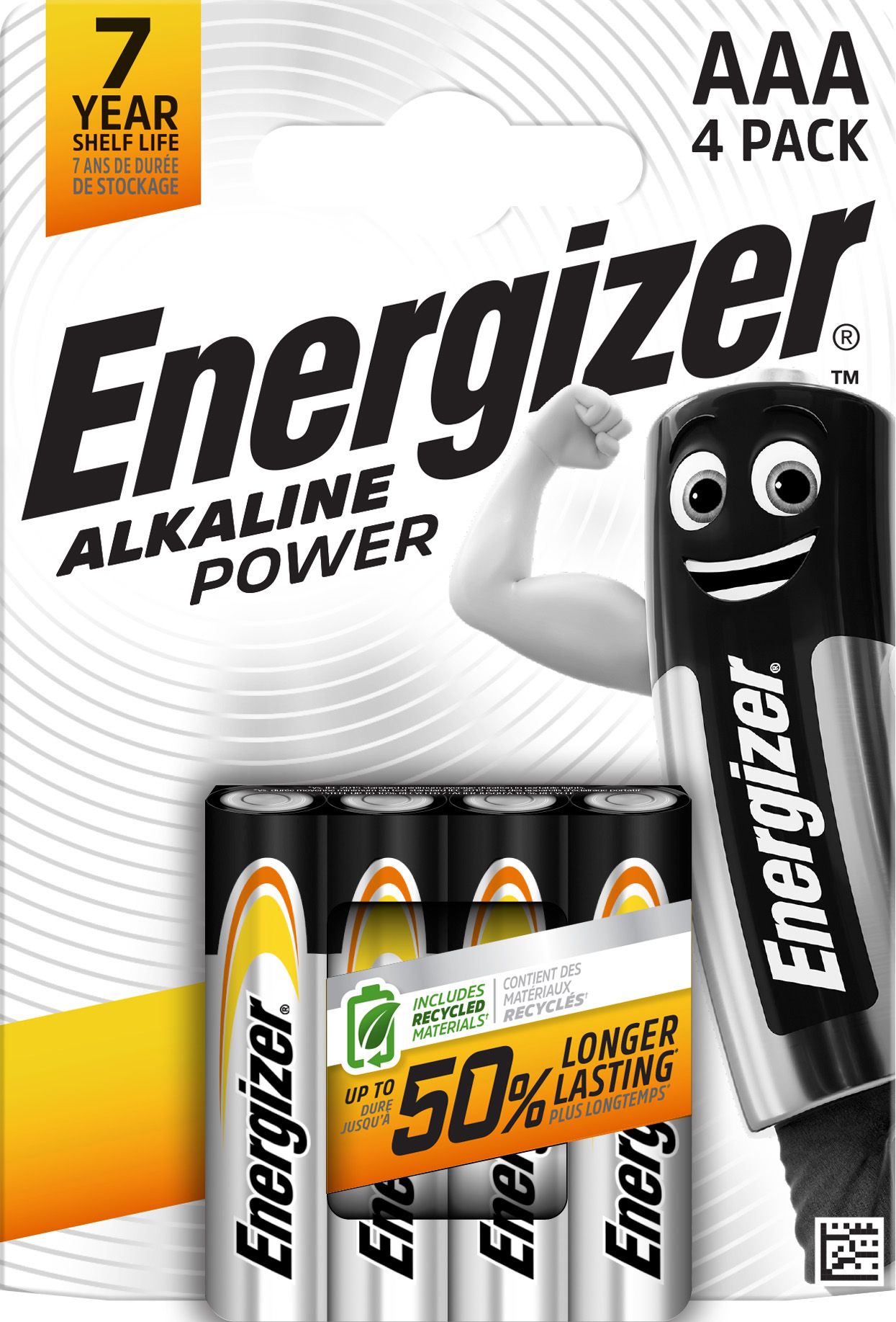 Energizer Power Alkaline AAA Battery Pack of 4