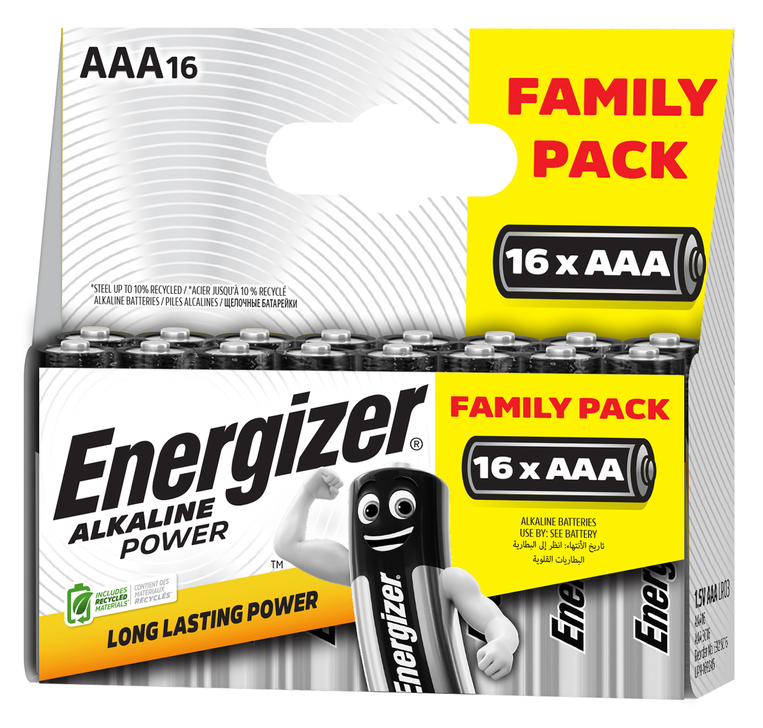 Energizer Power Alkaline AAA Battery Pack of 16