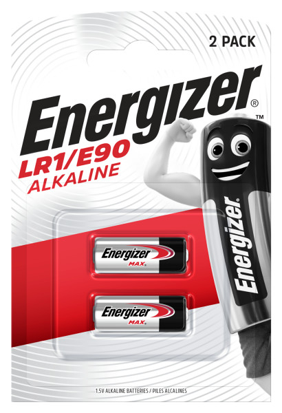 Energizer Alkaline LR1 Battery Pack of 2