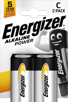 Energizer Power Alkaline C Battery Pack of 2