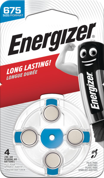 Energizer Zinc Air HA675 Battery Pack of 4