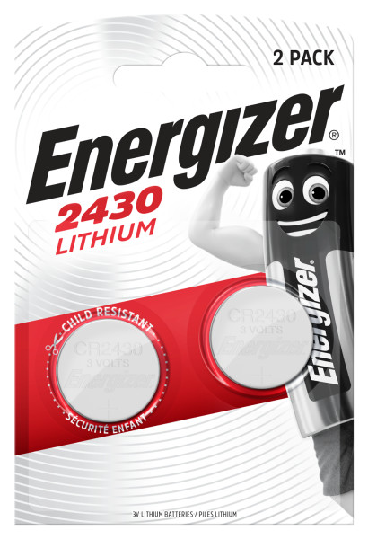 Energizer Lithium CR2430 Coin Cell Pack of 2