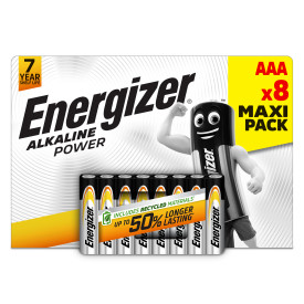 Energizer Power Alkaline AAA Battery Pack of 8