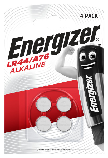 Energizer Alkaline LR44 Coin Cell Pack of 4