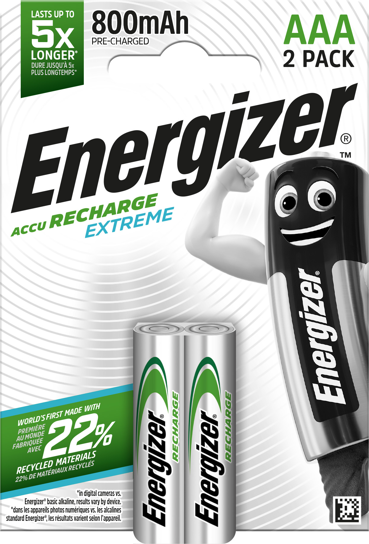 Energizer Rechargeable Extreme AAA Battery Pack of 2