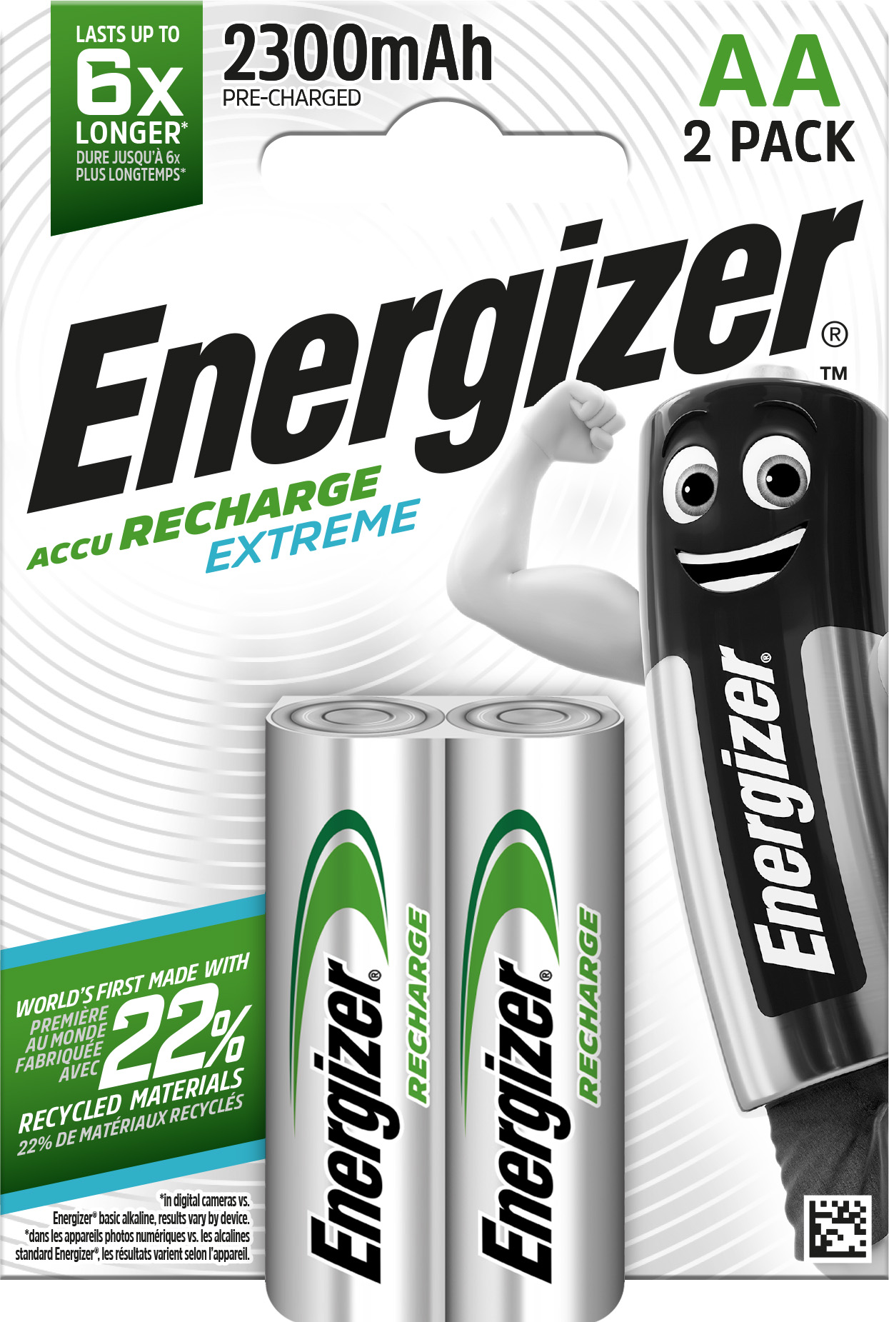 Energizer Rechargeable Extreme AA Battery Pack of 2