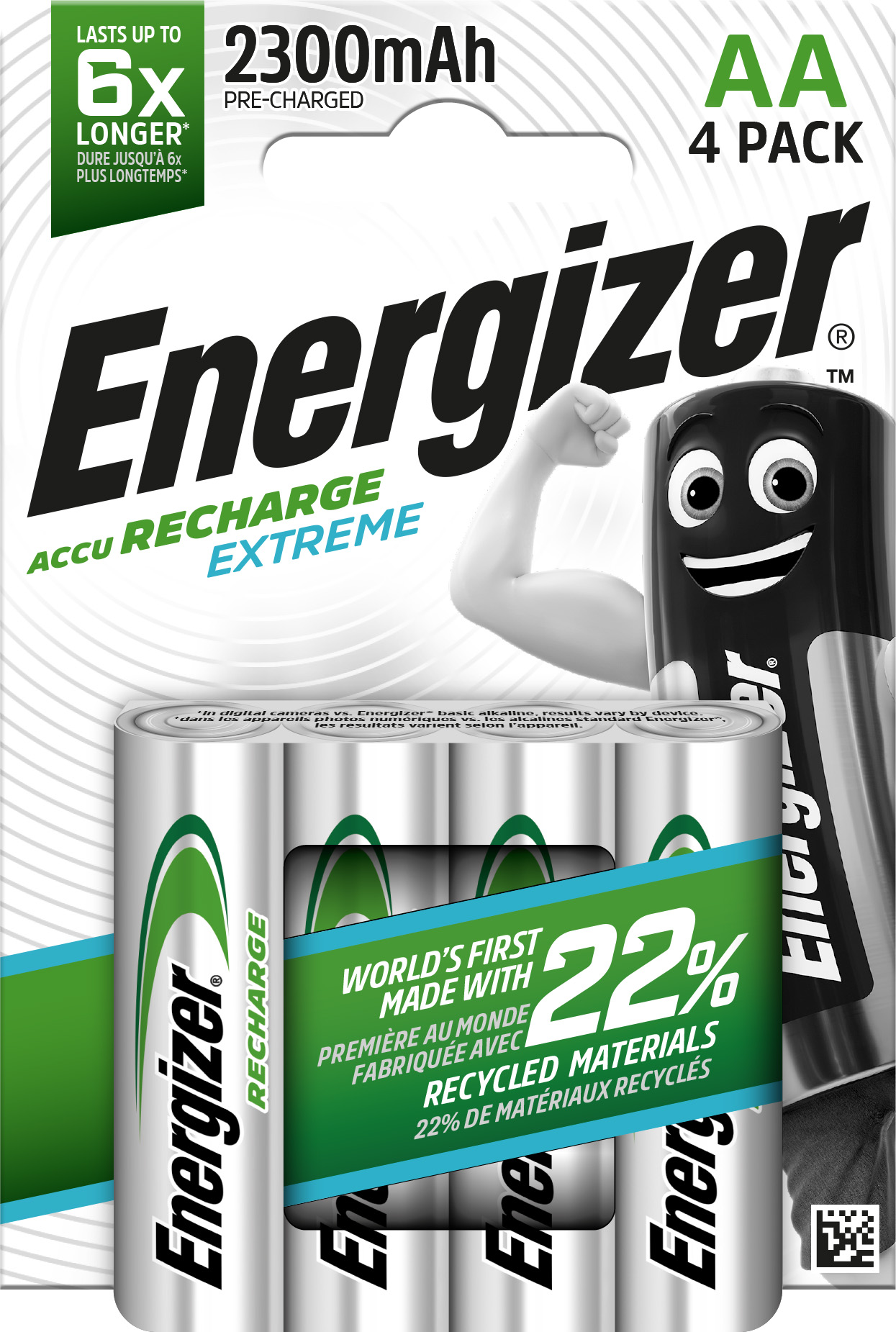 Energizer Rechargeable Extreme AA Battery Pack of 4