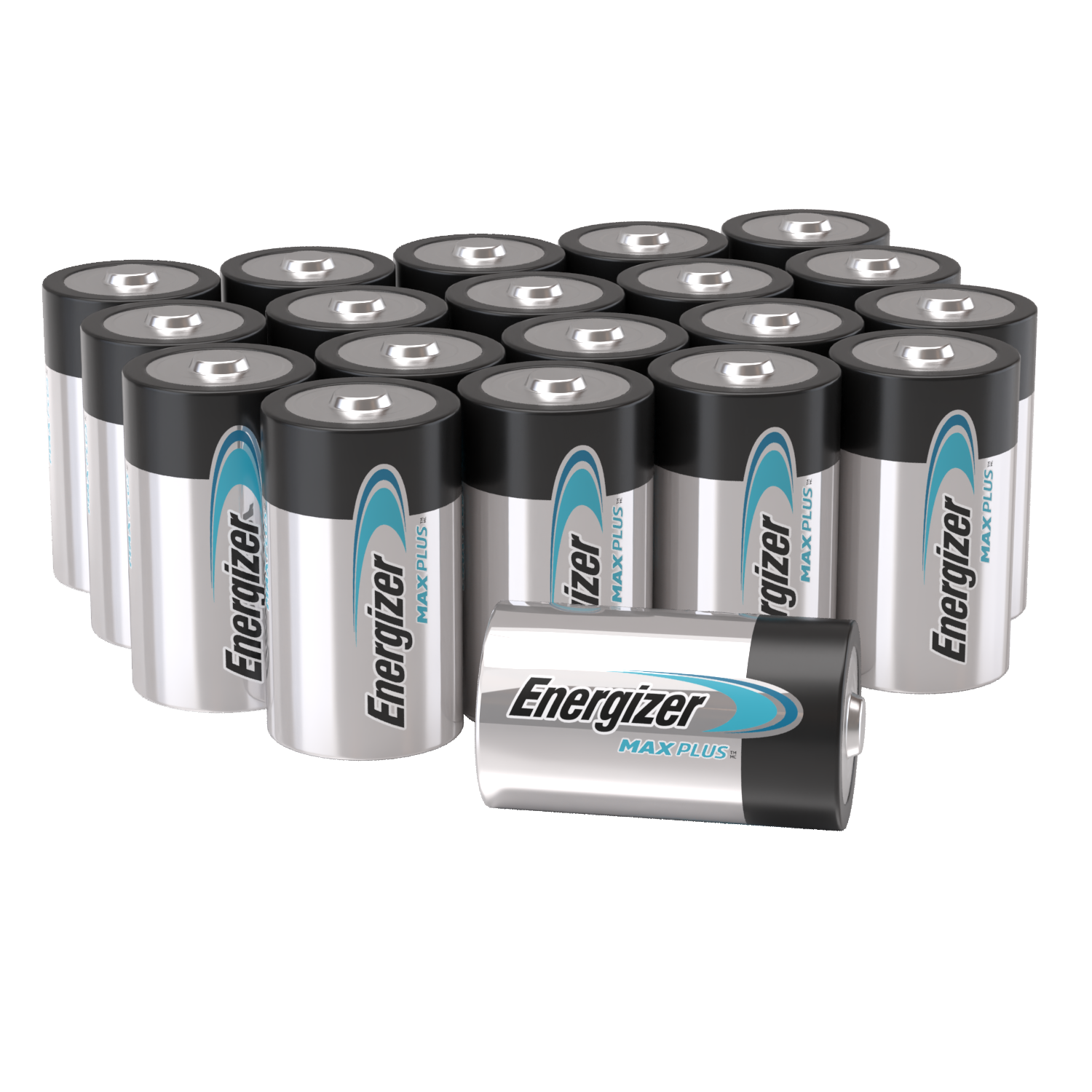 Energizer Max Plus Alkaline D Battery Pack of 20