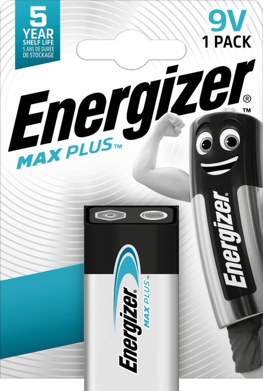 Energizer Max Plus Alkaline 9V Battery Pack of 1