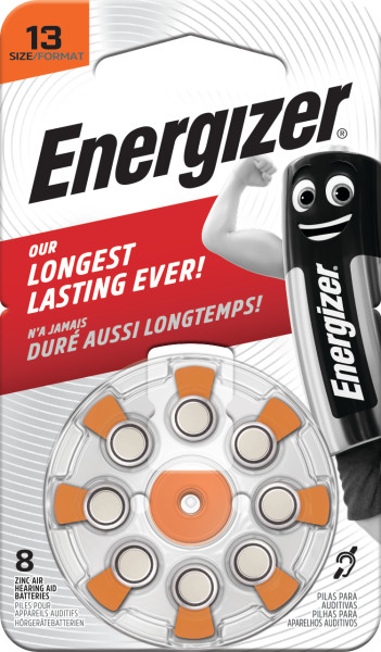 Energizer Zinc Air HA13 Battery Pack of 8