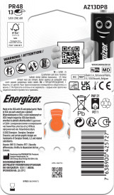 Energizer Zinc Air HA13 Battery Pack of 8