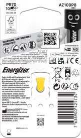 Energizer Zinc Air HA10 Battery Pack of 8