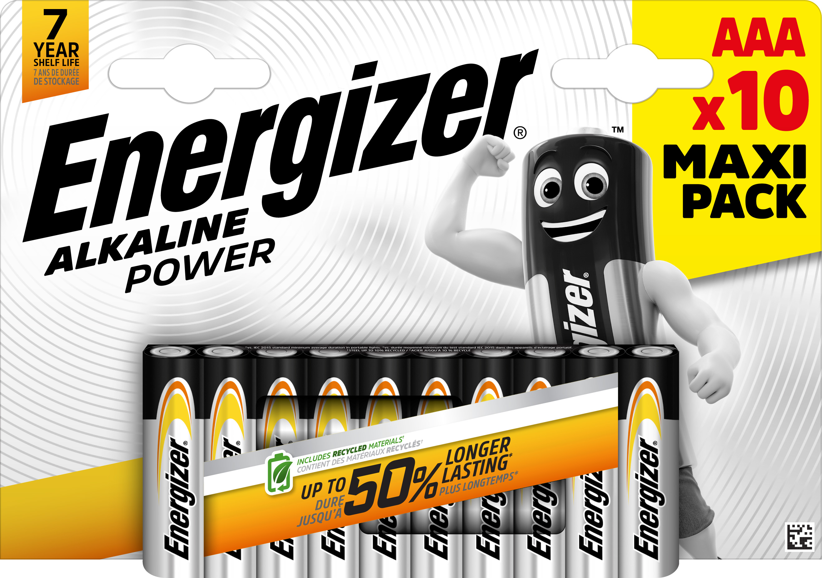 Energizer Power Alkaline AAA Battery Pack of 10